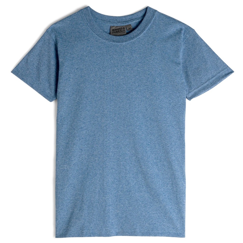 NAKED & FAMOUS DENIM Circular Knit T-Shirt - Blue size M